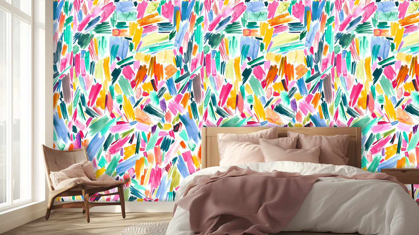 Vibrant Brushstroke Abstract wall art - XWALLX
