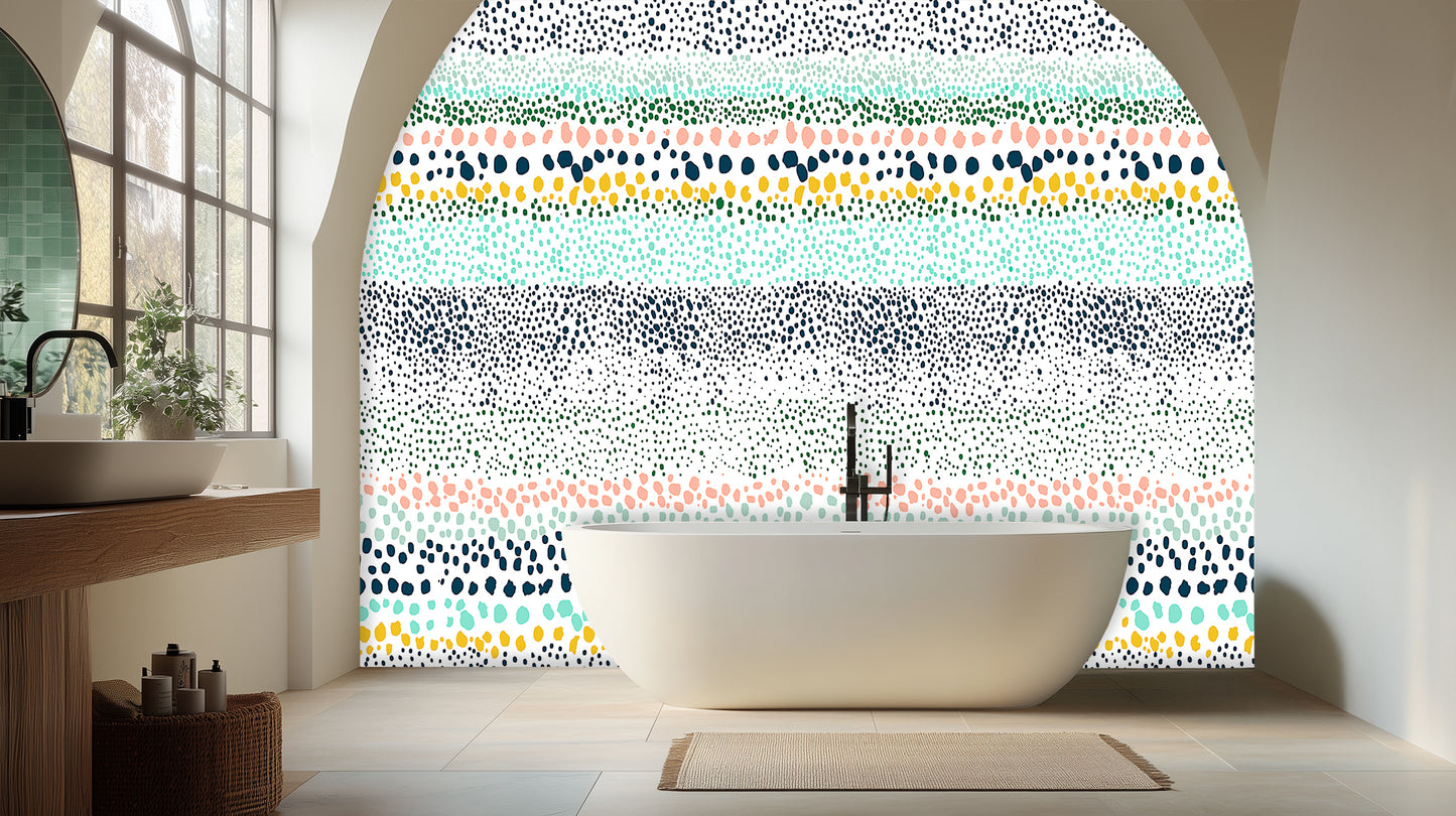 Playful Dappled Stripe wall mural - XWALLX