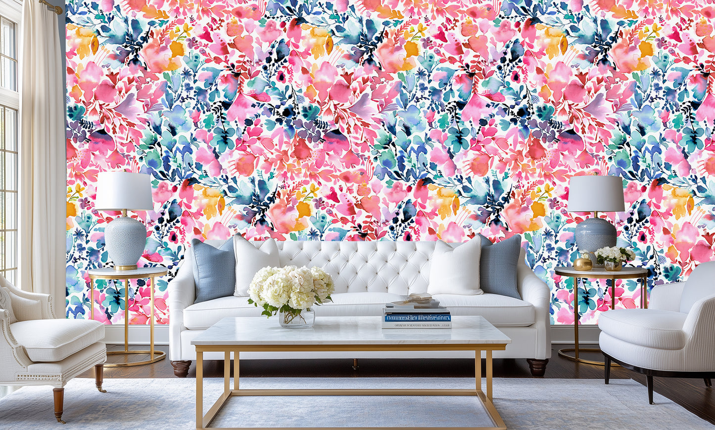 Vibrant Floral Explosion wall decor - XWALLX