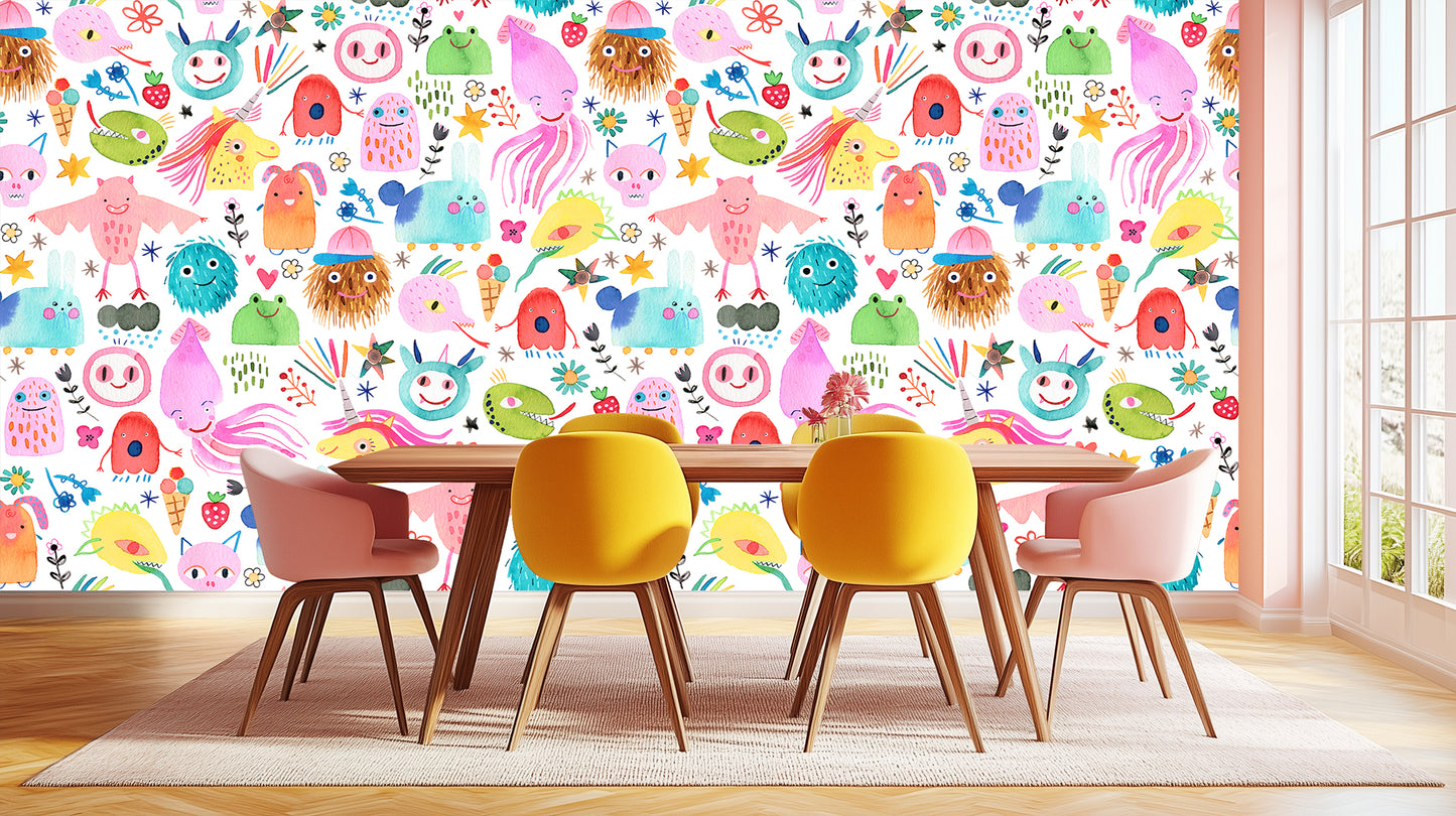 Whimsical Creatures Fantasy wallpaper mural - XWALLX