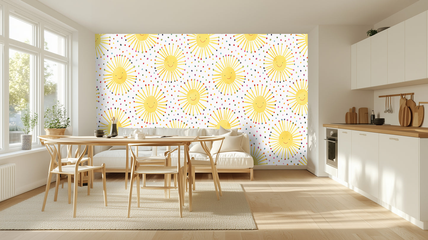 Whimsical Sunburst Smiles wallpaper - XWALLX
