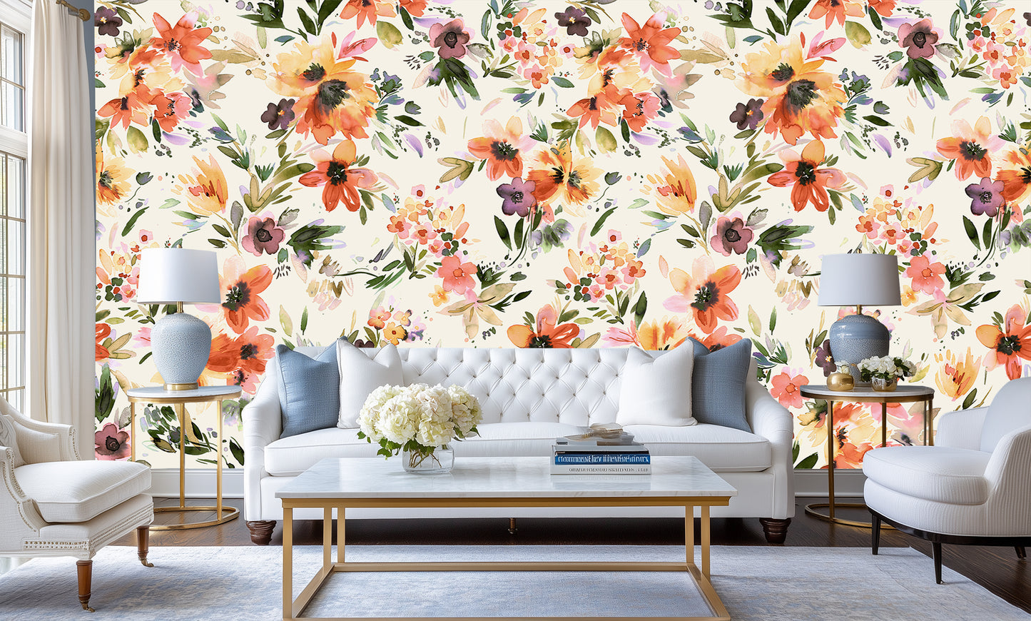 Vibrant Watercolor Floral wall art - XWALLX