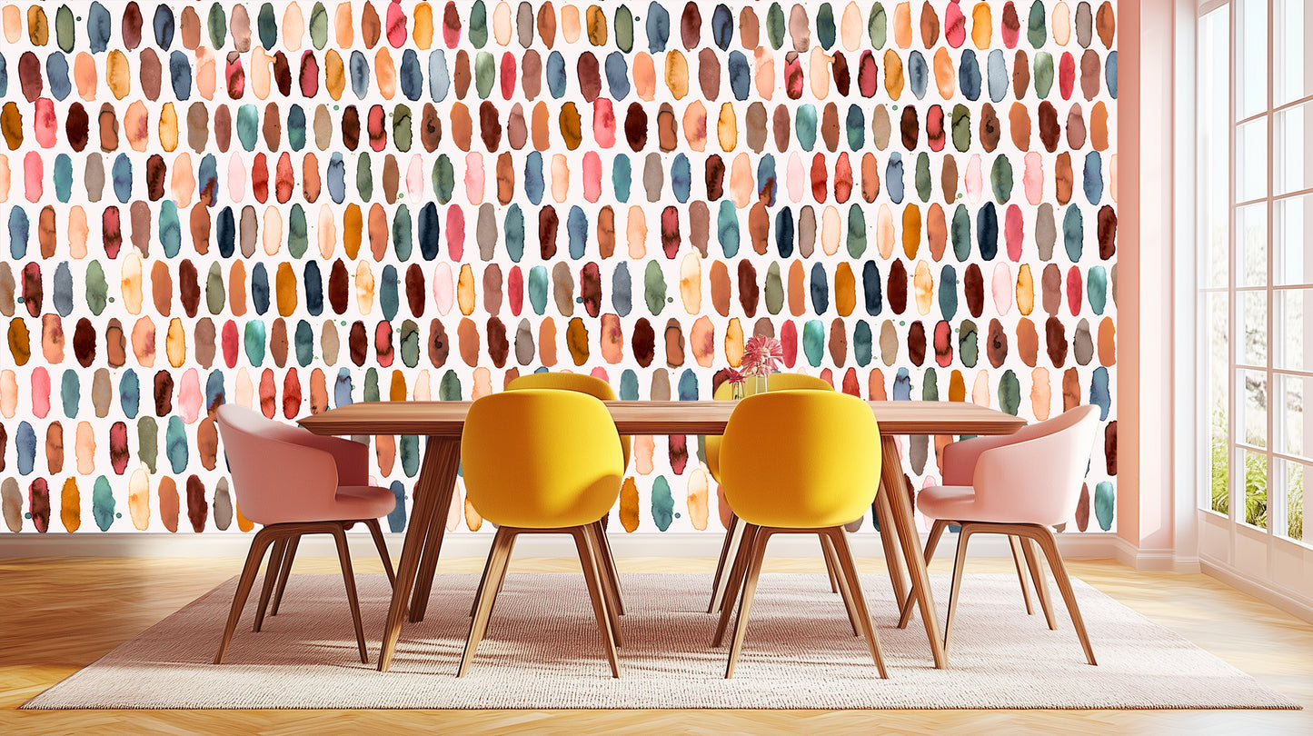 Abstract Strokes Watercolor wallpaper mural - XWALLX