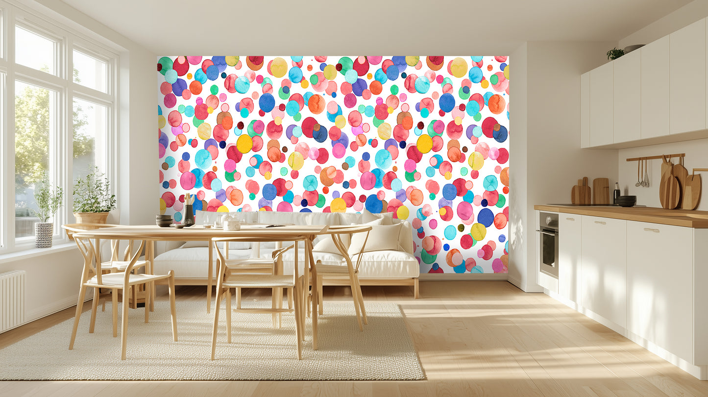 Vibrant Watercolor Dots wallpaper - XWALLX