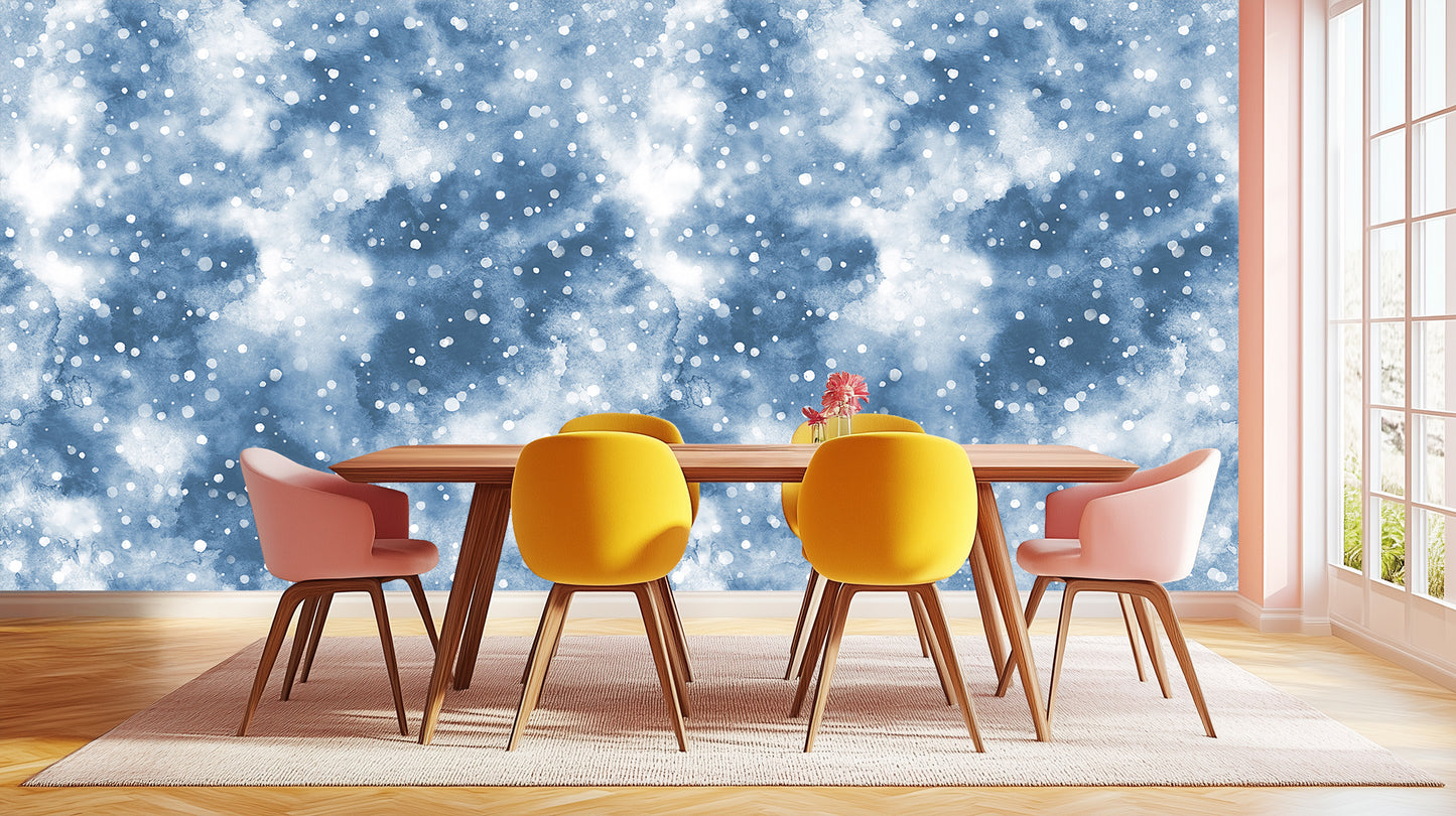 Fluid Blue Watercolor wallpaper mural - XWALLX