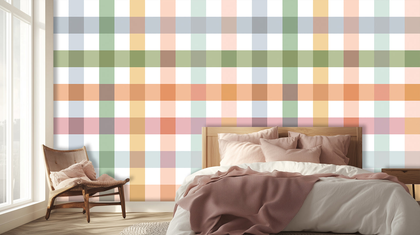Pastel Plaid Archway wall art - XWALLX