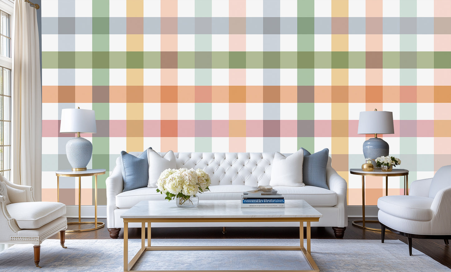 Pastel Plaid Archway wall decor - XWALLX