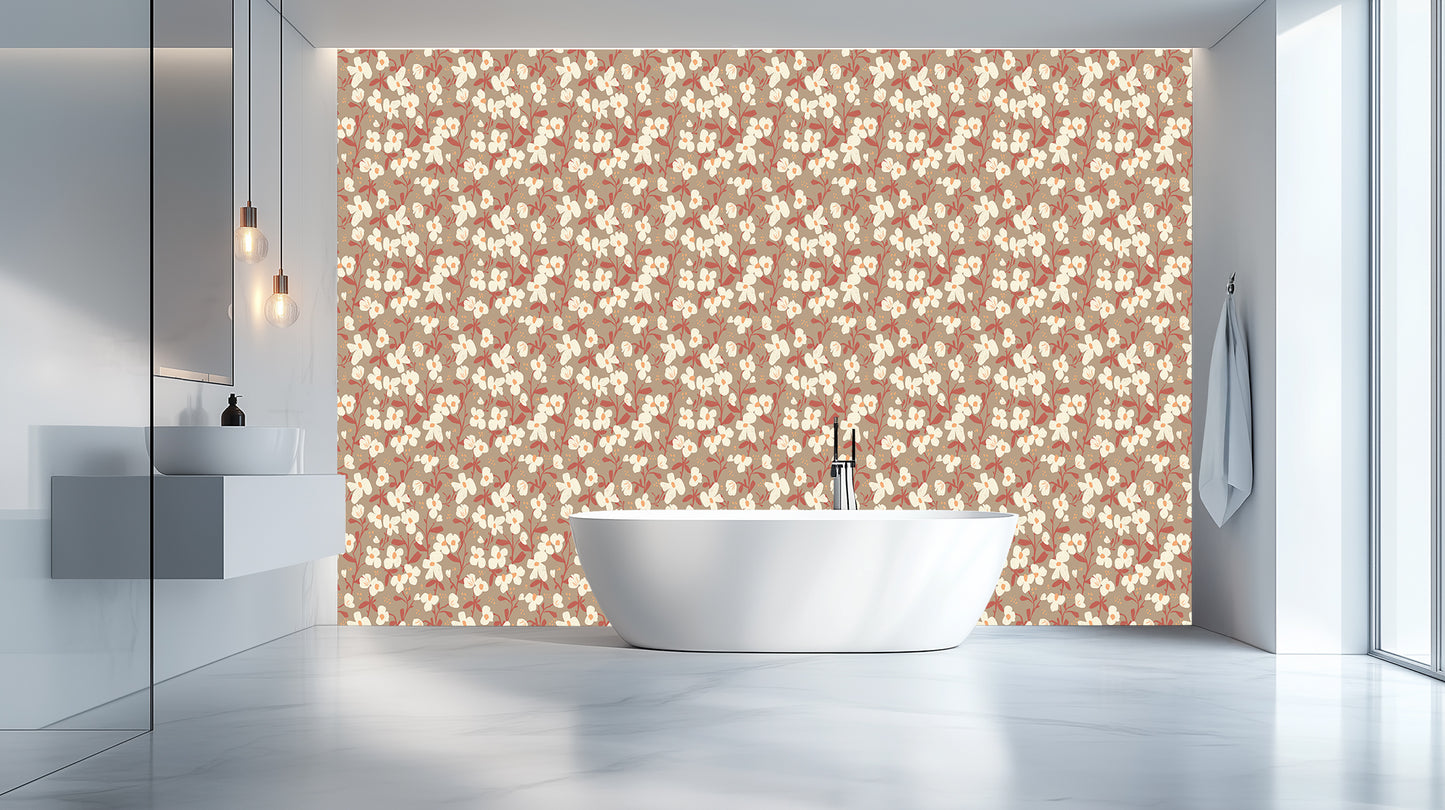 Whispering Bloom Floral wallpaper mural - XWALLX