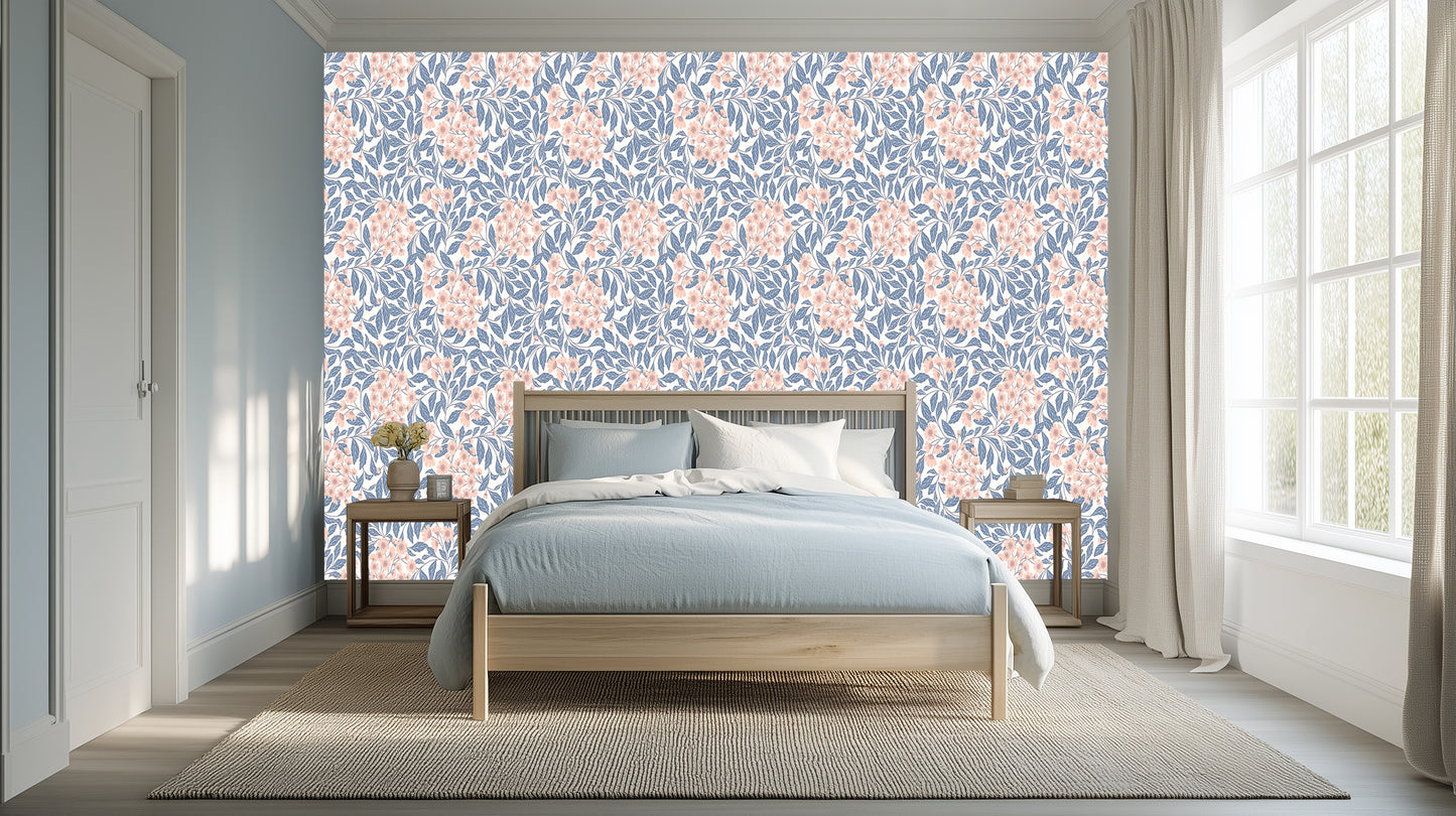 Dusty Pink Blossom Weave wallpaper - XWALLX