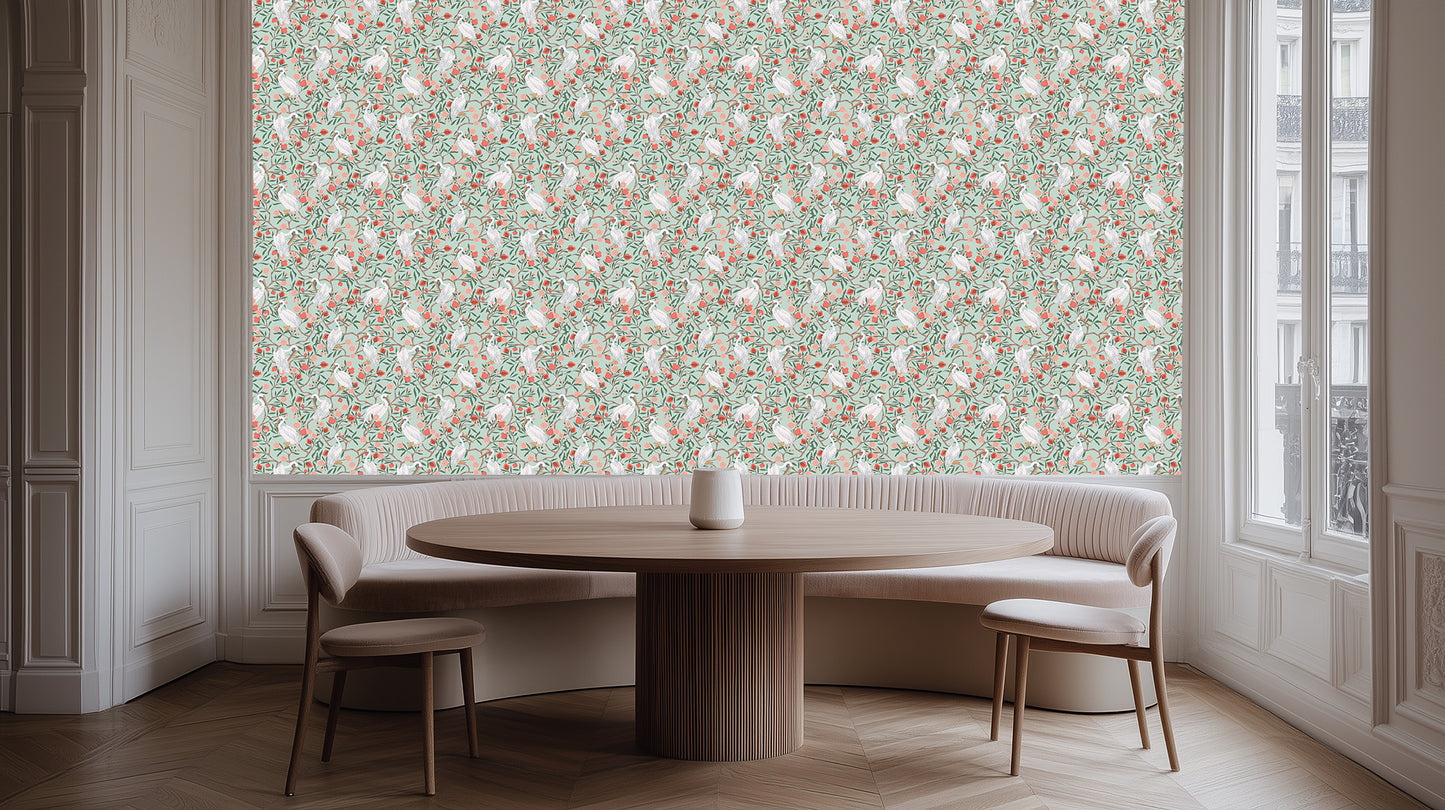 Graceful Egret Botanical wall art - XWALLX