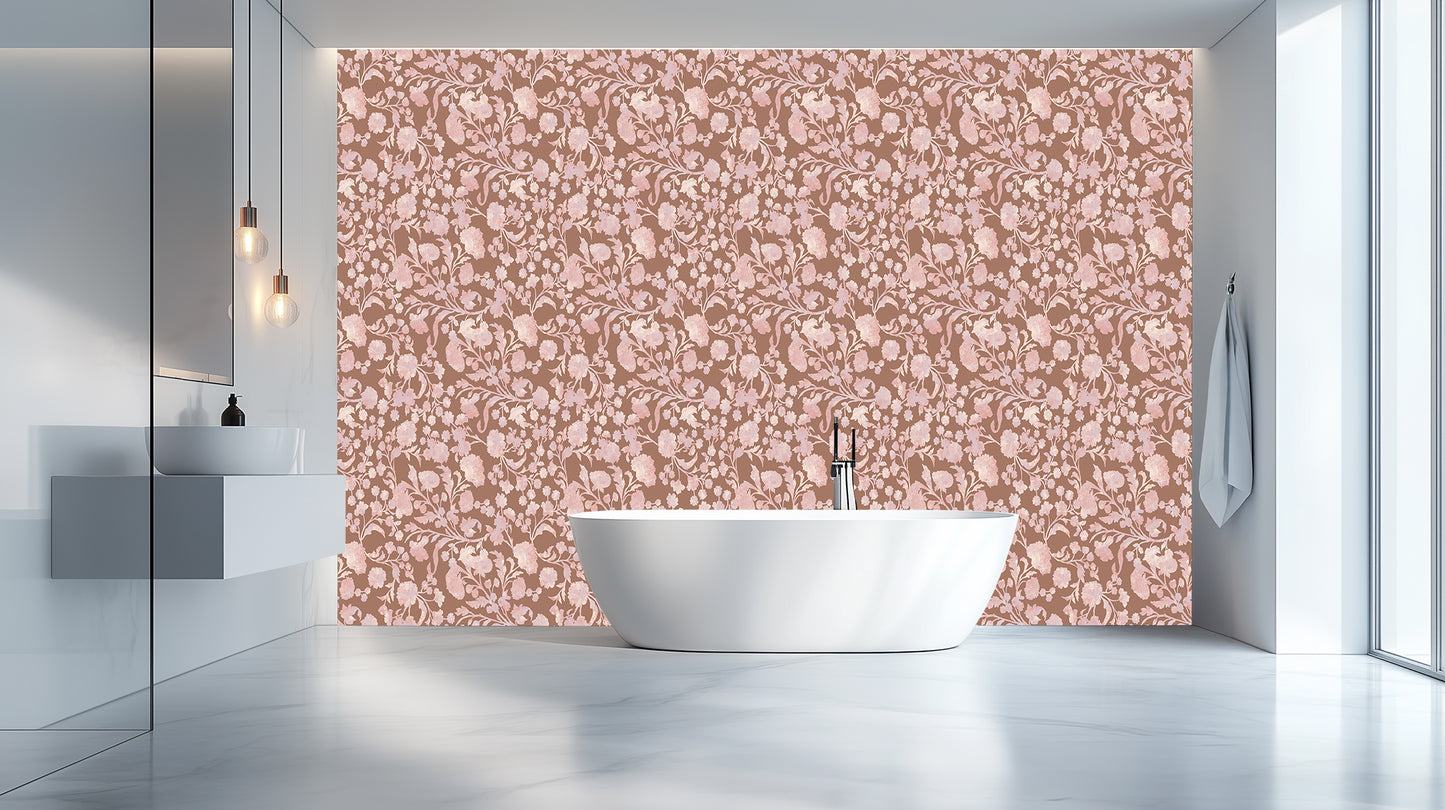 Blush Floral Vine wallpaper mural - XWALLX