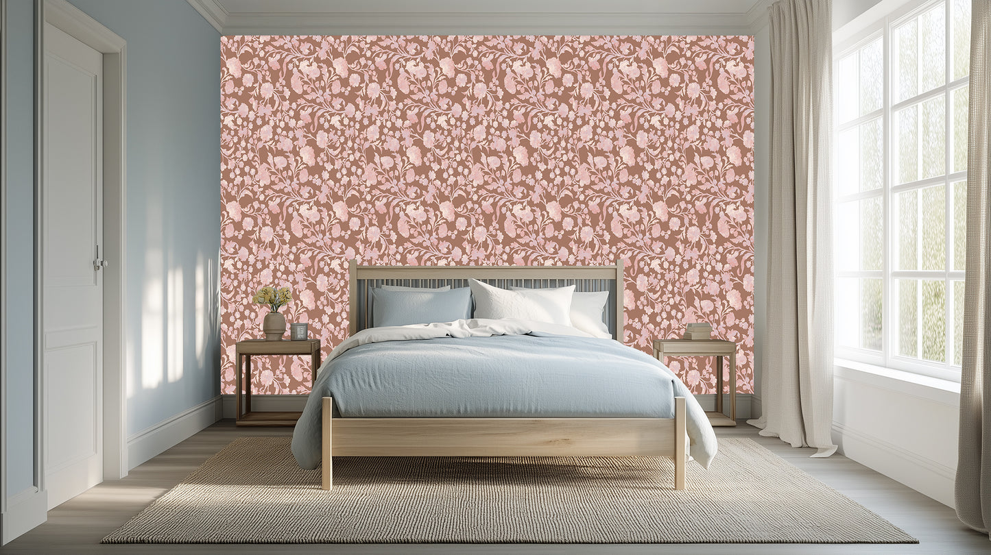 Blush Floral Vine wallpaper - XWALLX