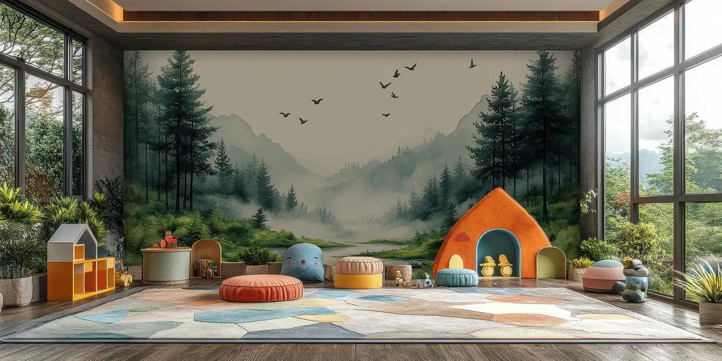 Serene Forest wallpaper mural - XWALLX