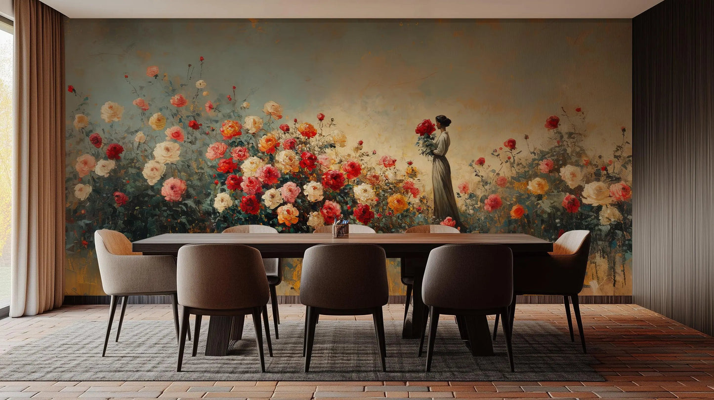 Rose Garden wallpaper mural - XWALLX