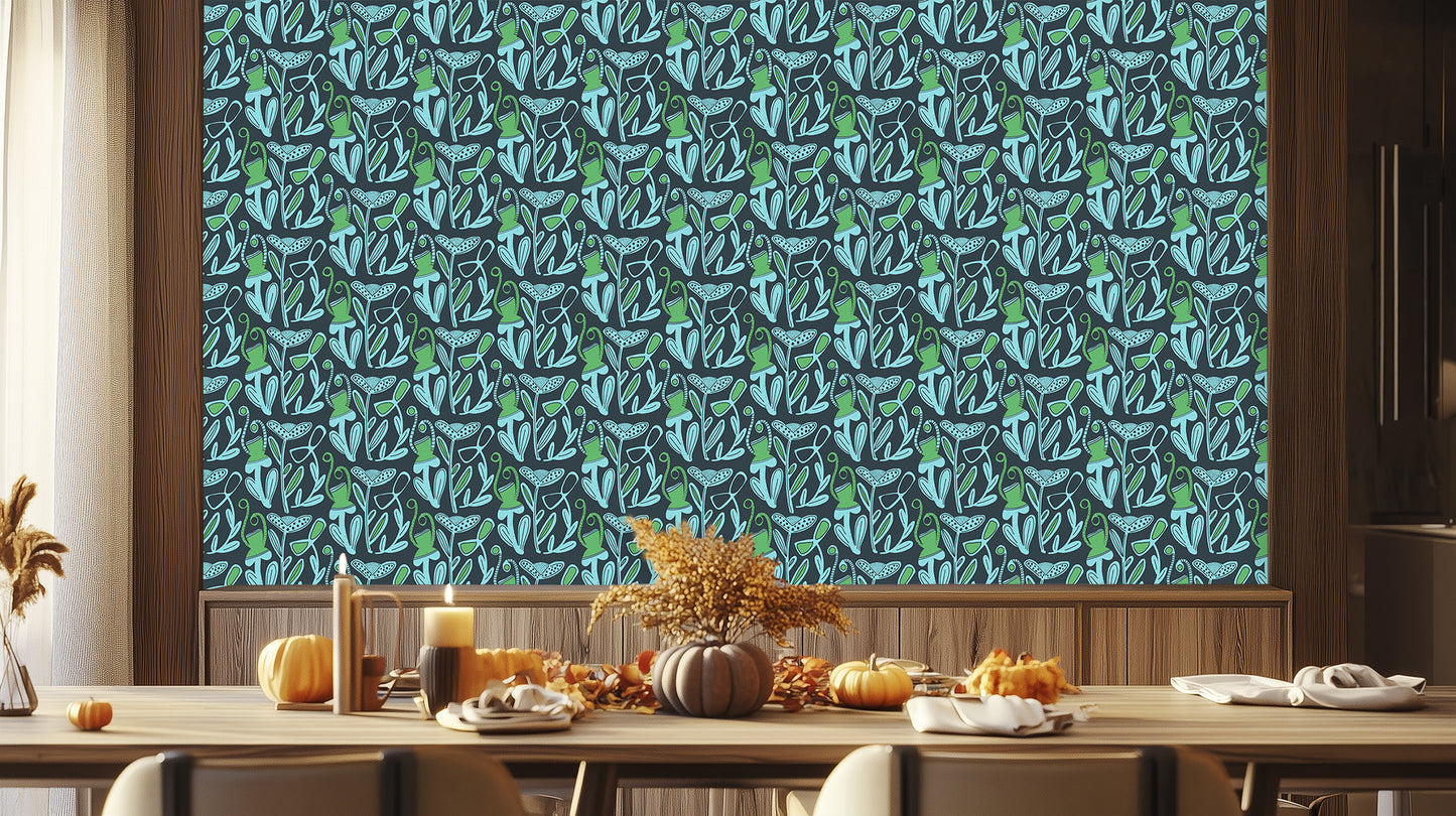 Botanical Dreams Flower wallpaper mural - XWALLX