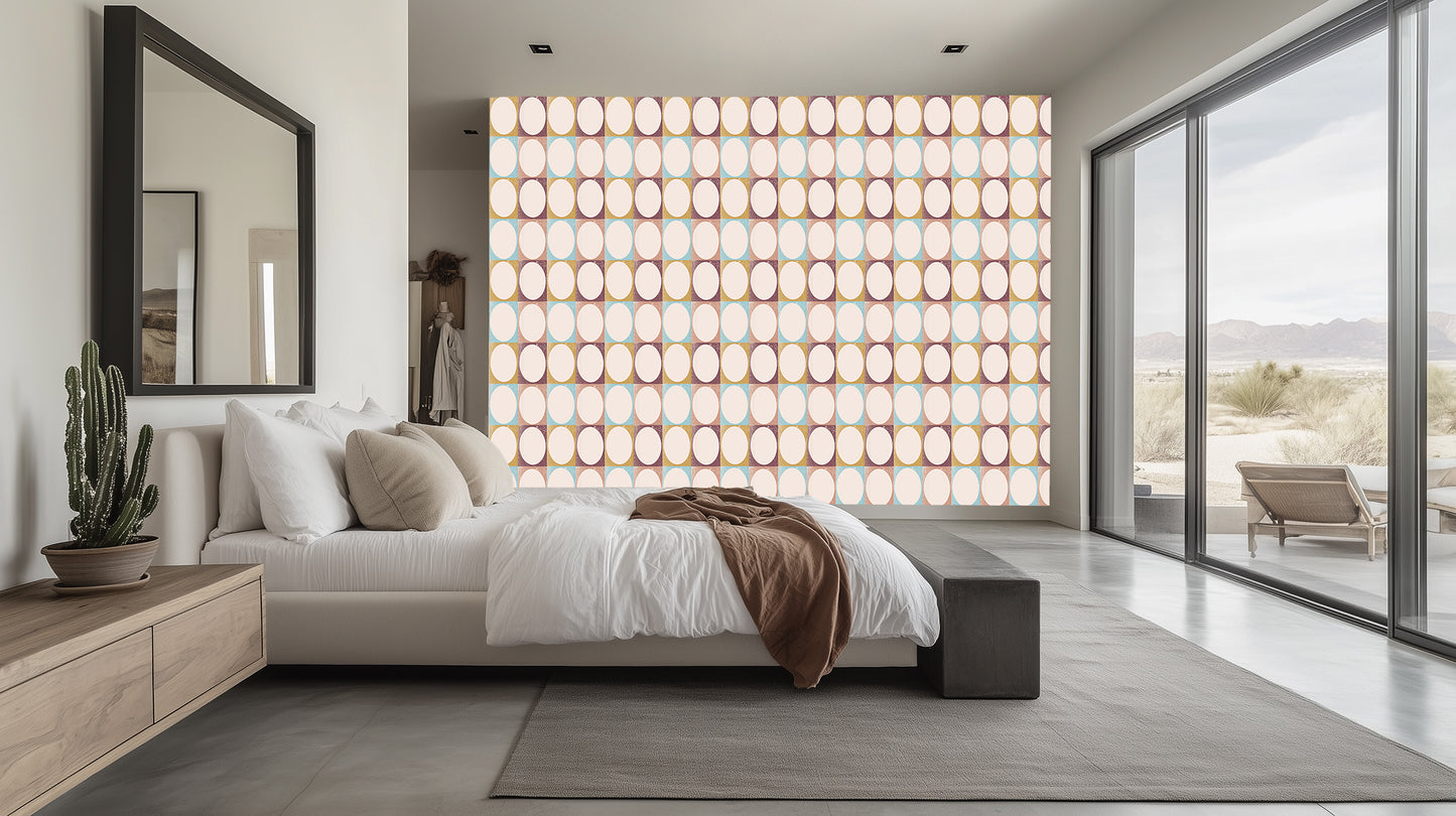 Geometric Harmony Wall Mural for Modern Spaces wallpaper mural - XWALLX