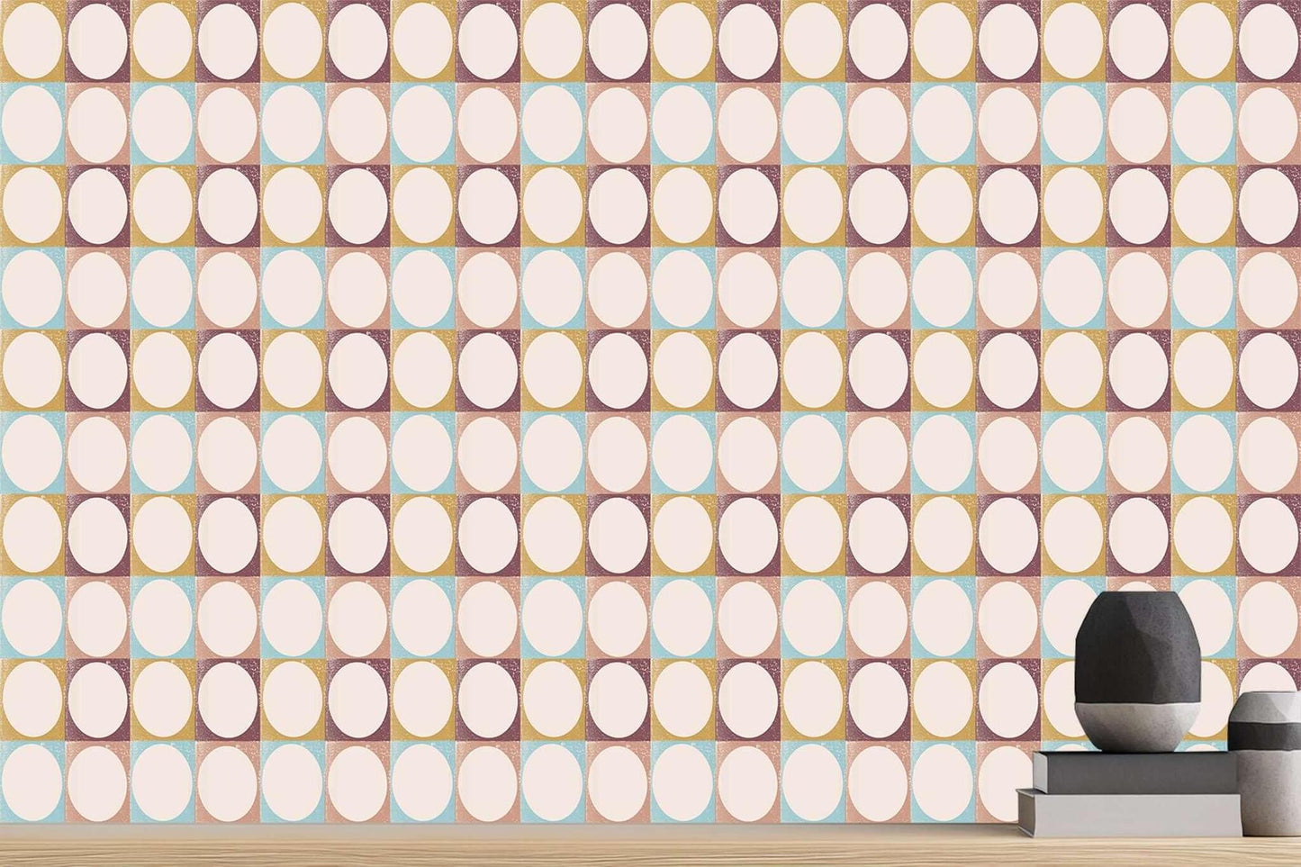 Geometric Harmony Wall Mural for Modern Spaces wall art - XWALLX