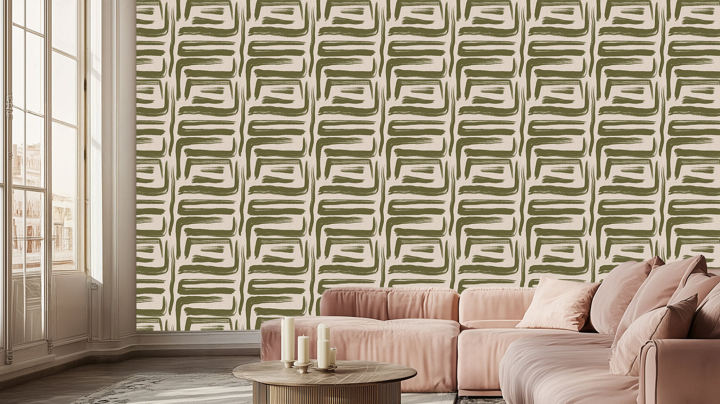 Stylized Brushstroke Wall Mural for Modern Spaces wall decor - XWALLX