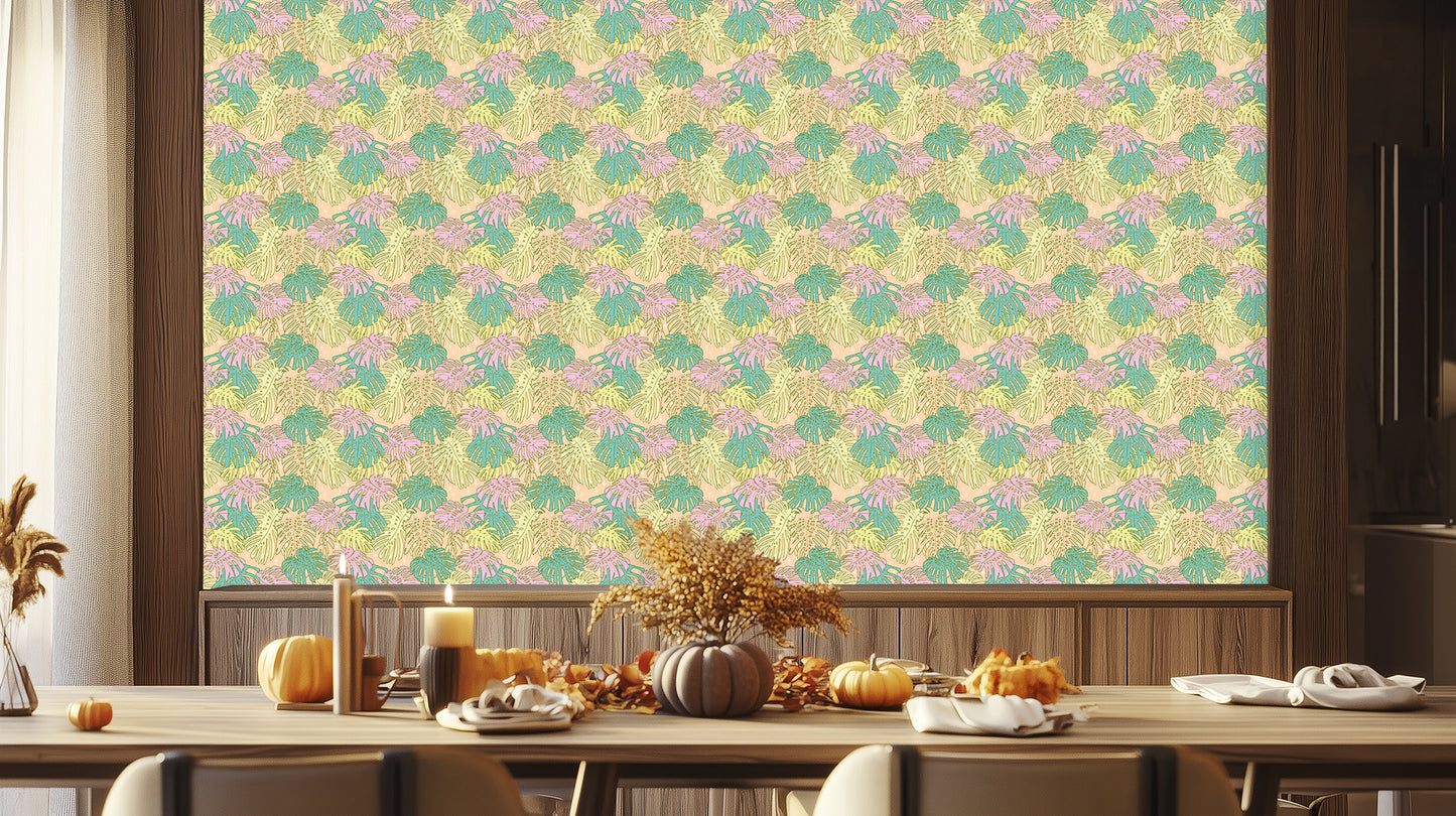 Tropical Monstera Delight wallpaper - XWALLX