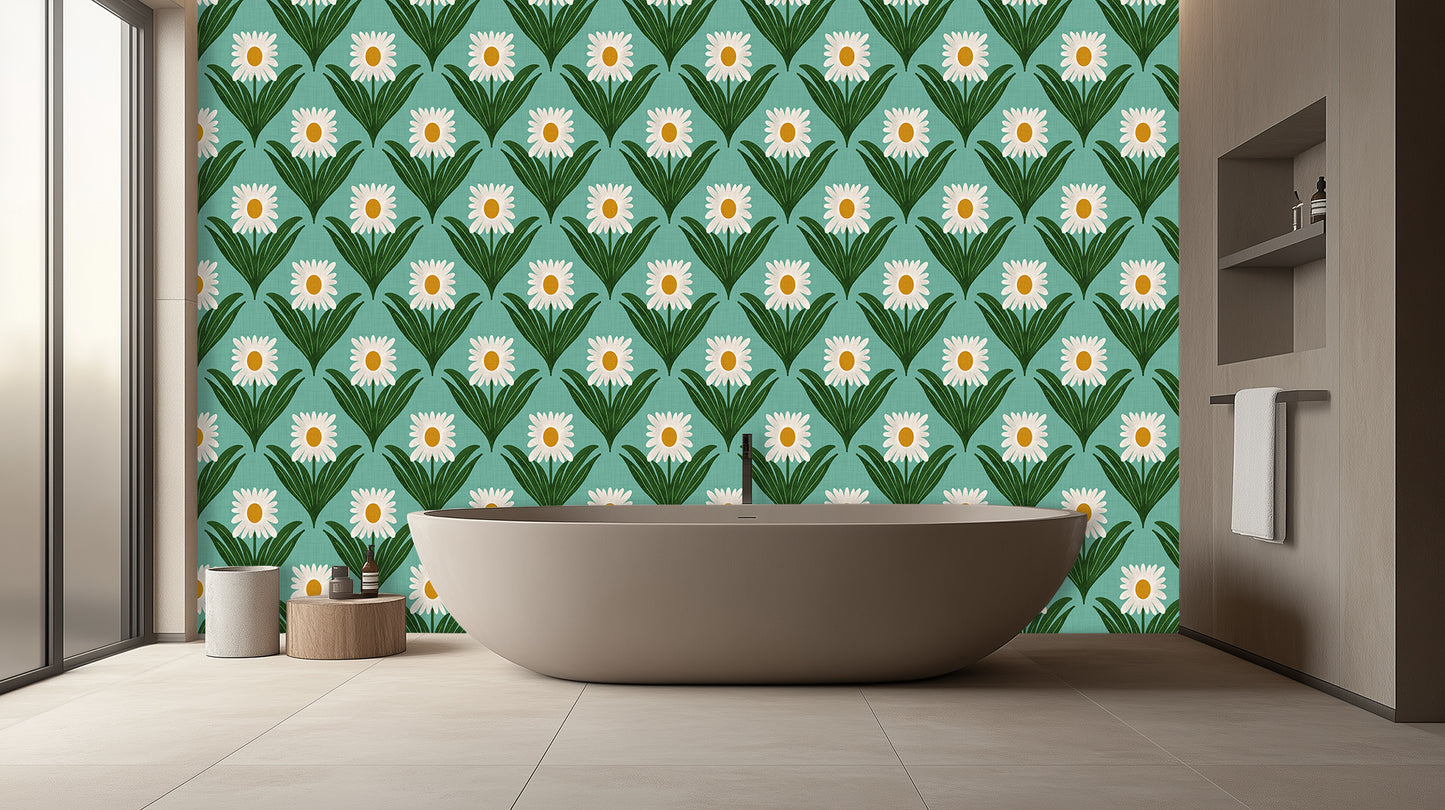 Daisy Delight Floral wall mural - XWALLX