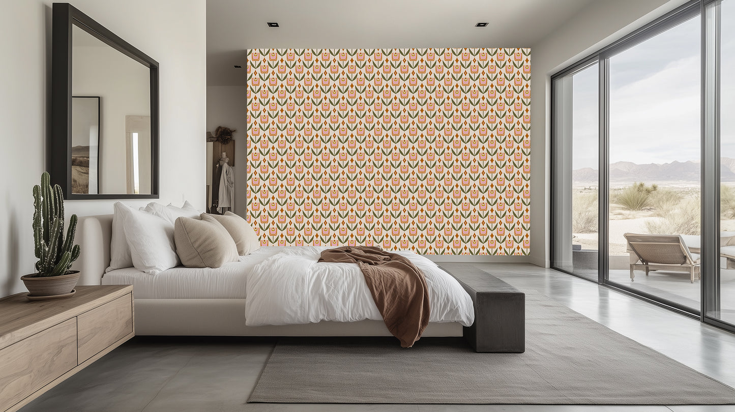 Charming Floral Blossom wall mural - XWALLX