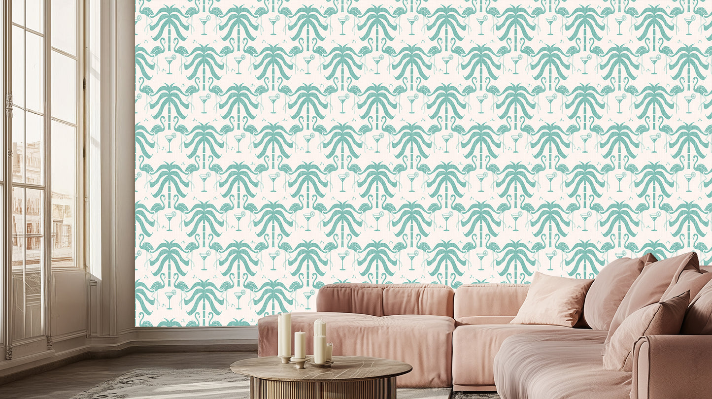 Tropical Flamingo Cocktail wall decor - XWALLX