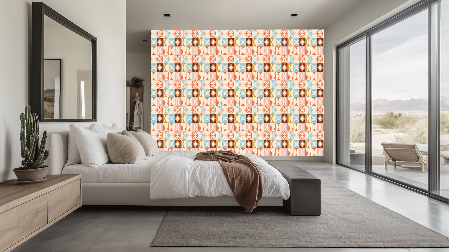 Geometric Harmony Wall Mural for Modern Interiors wallpaper mural - XWALLX