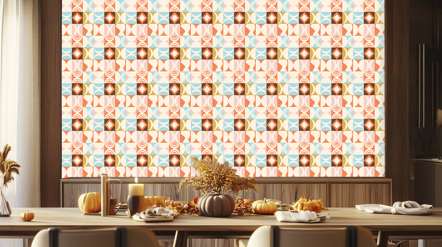 Geometric Harmony Wall Mural for Modern Interiors wallpaper - XWALLX