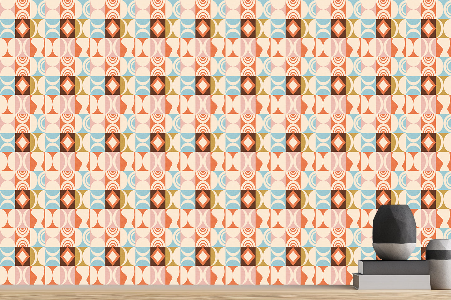 Geometric Harmony Wall Mural for Modern Interiors wall art - XWALLX