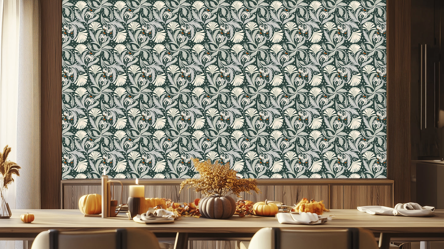 Elegant Floral Harmony wall mural Mural wall mural - XWALLX