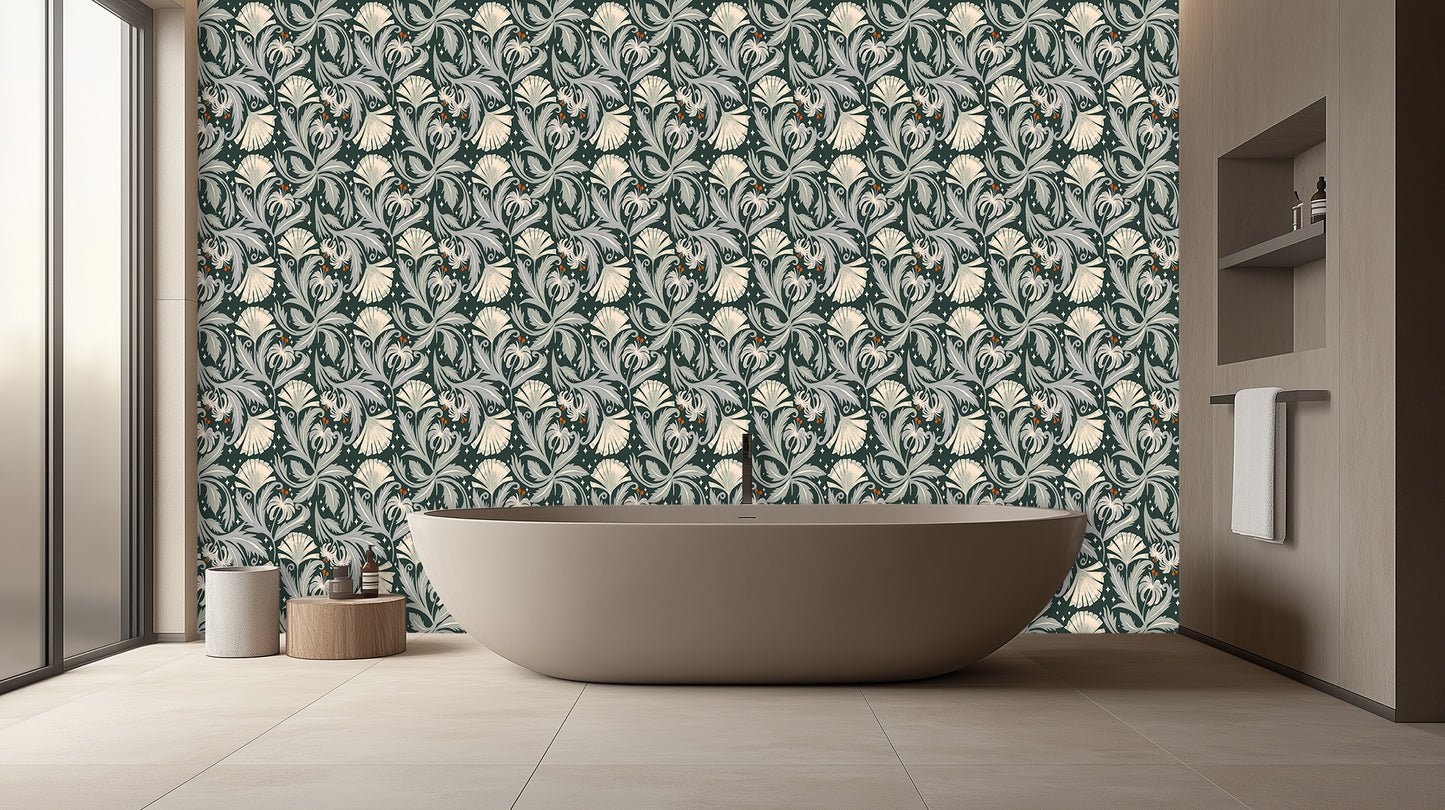 Elegant Floral Harmony wall mural Mural wallpaper mural - XWALLX