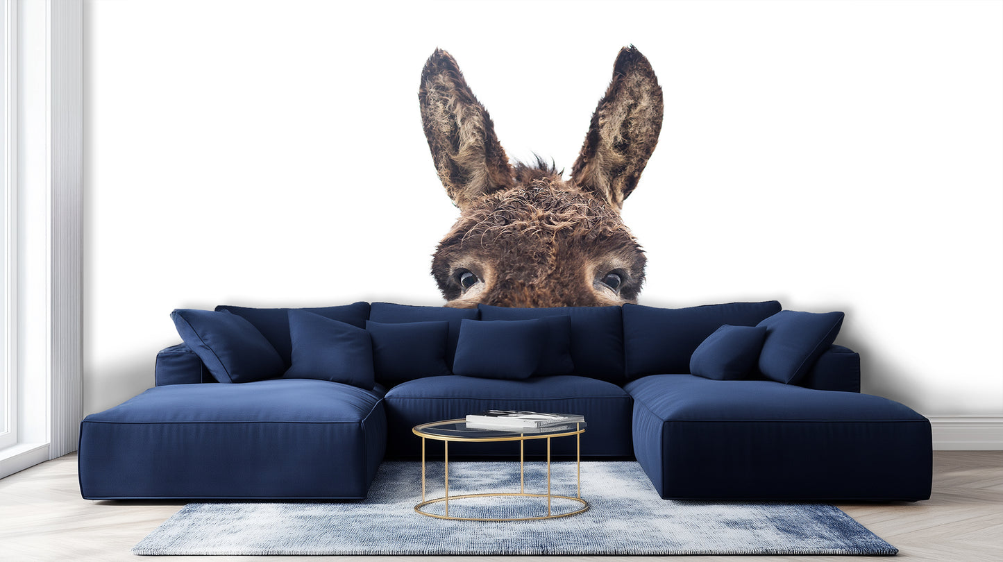 Charming Donkey Wall Mural for Playful Spaces wall decor - XWALLX