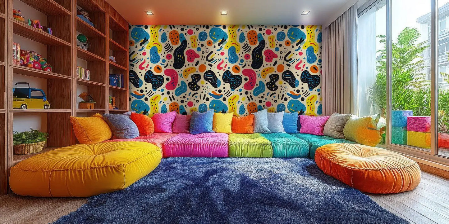 Playful Abstract wallpaper mural - XWALLX