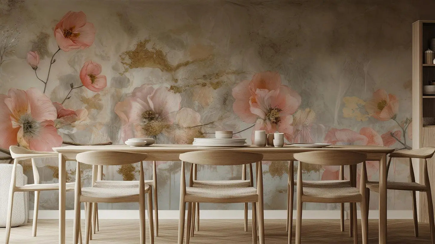 Romantic Flower wallpaper mural - XWALLX