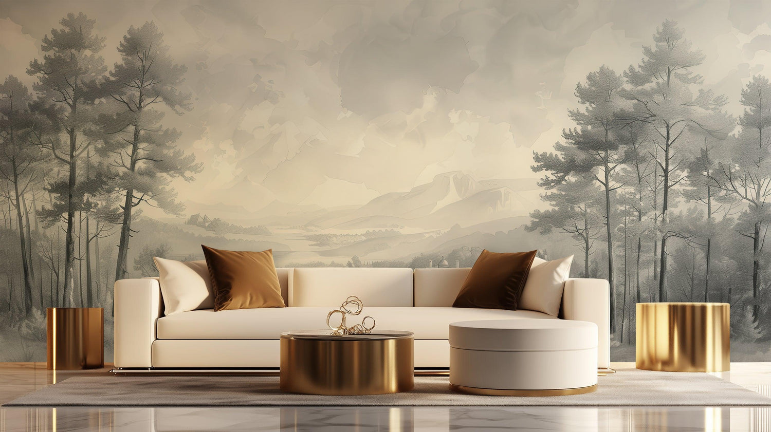 Zen color wall mural