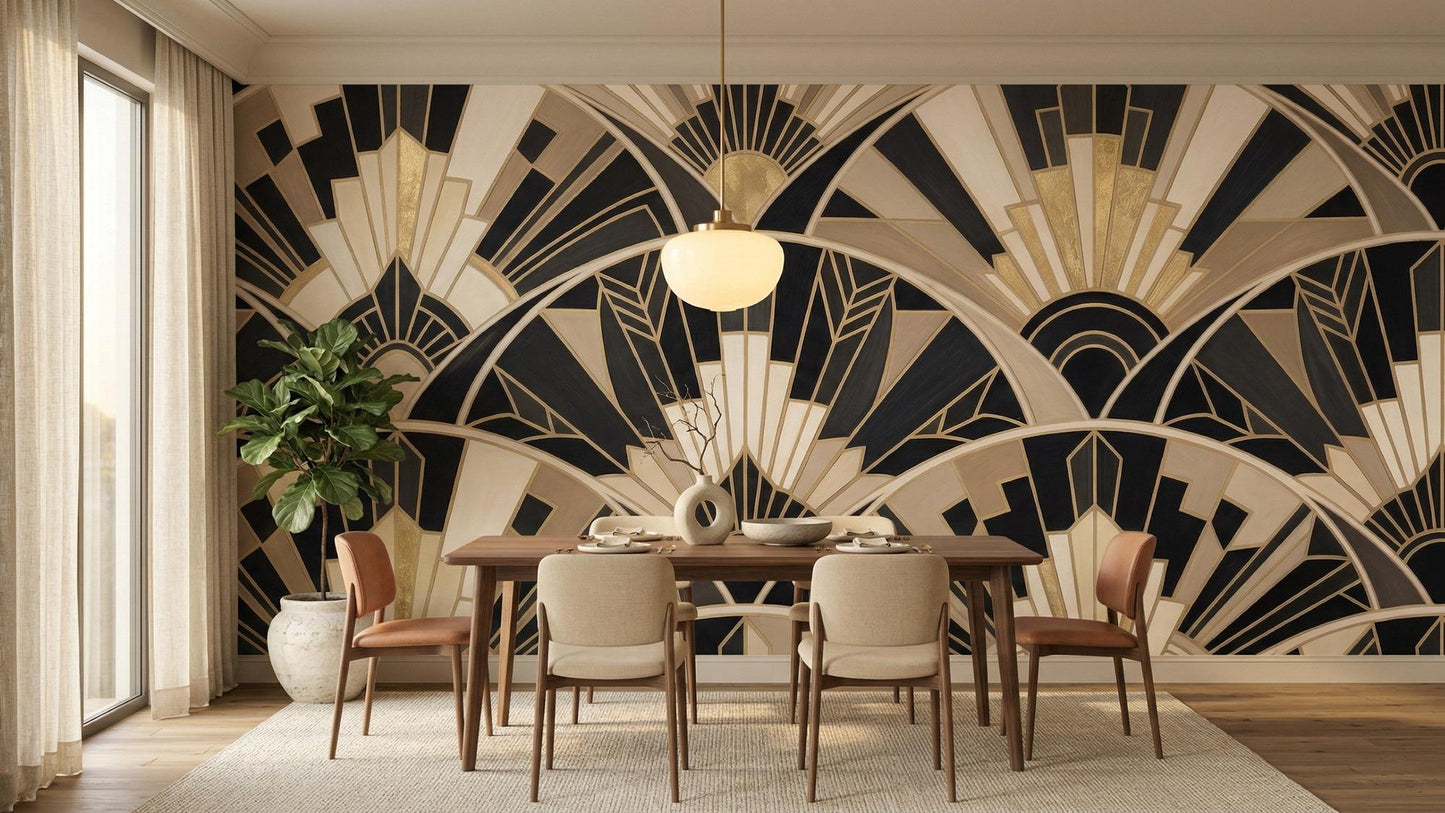 Art Deco Black wallpaper for Dining Room