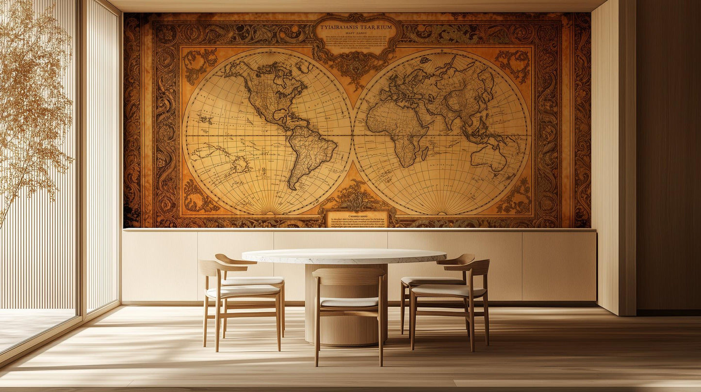 Vintage Brown wallpaper for Office