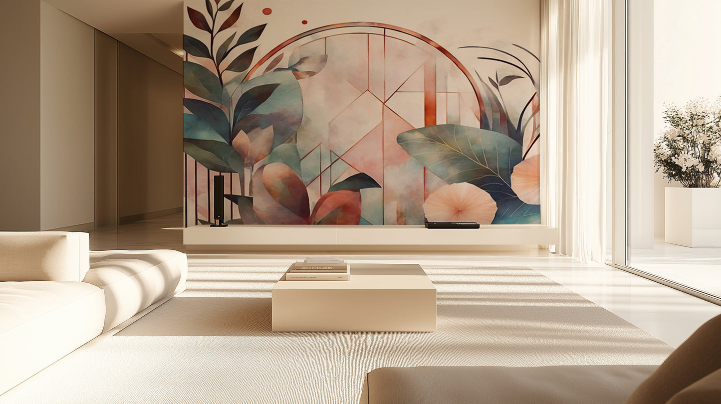 Abstract Flora Geometric wallpaper - XWALLX