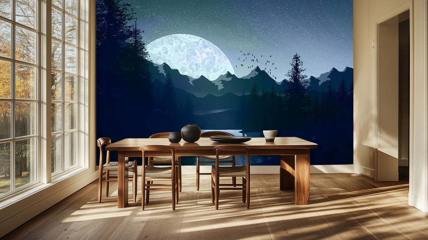 Dreamy Mountain Moon wallpaper - XWALLX