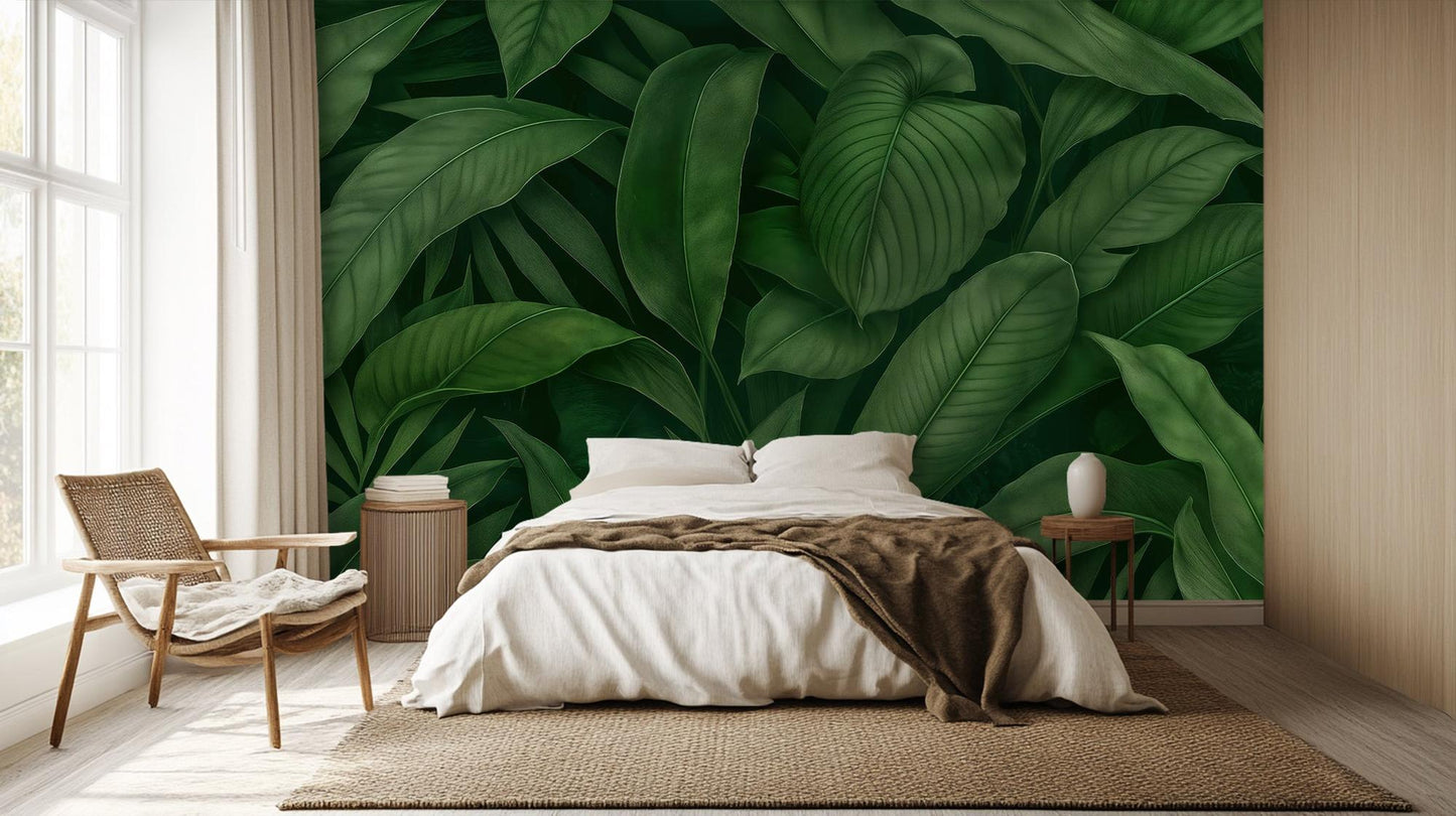Contemporary Green wallpaper for Bedroom