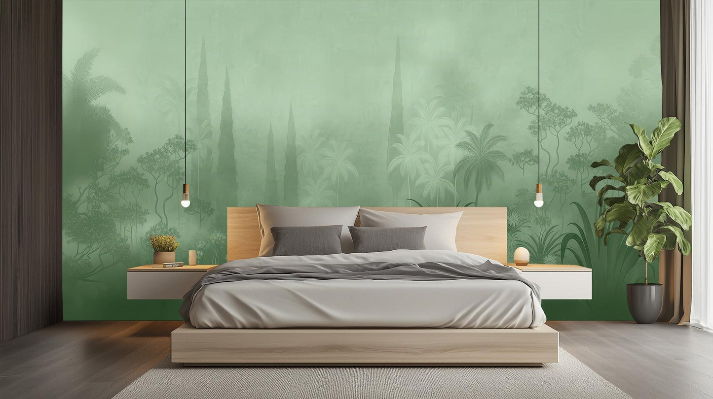 Modern Green wallpaper for Bedroom