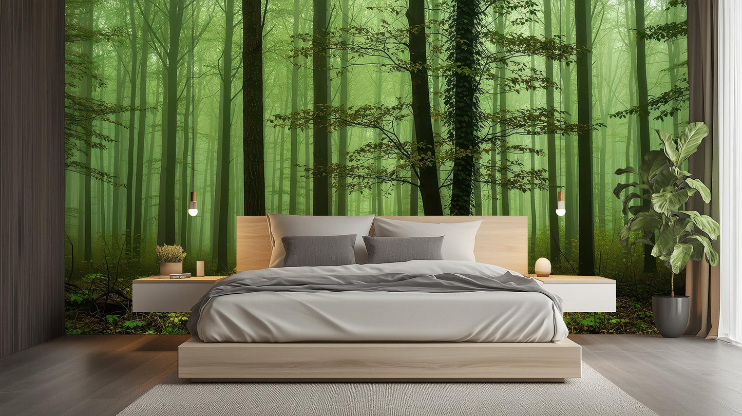 Rustic Green wallpaper for Bedroom