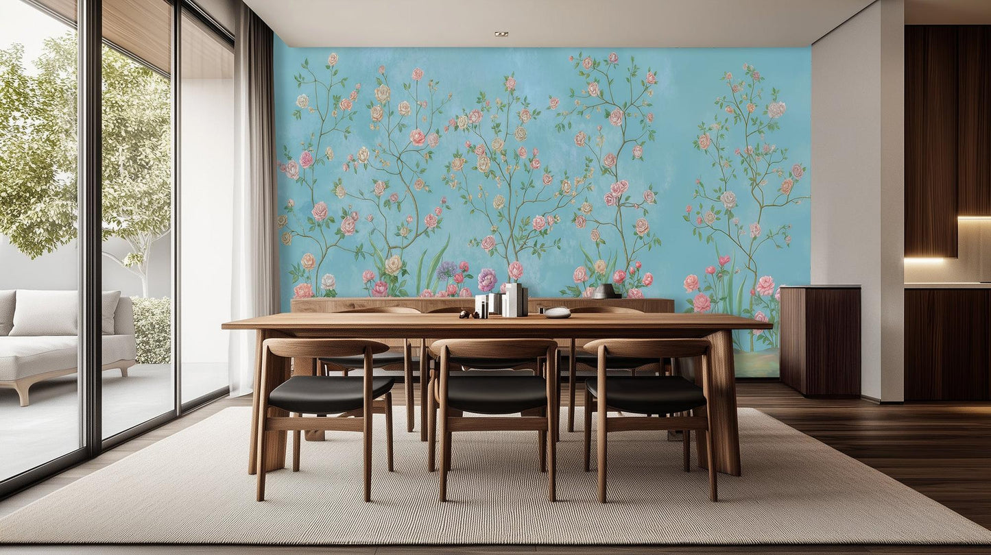 Contemporary Pastel wallpaper for Dining Room