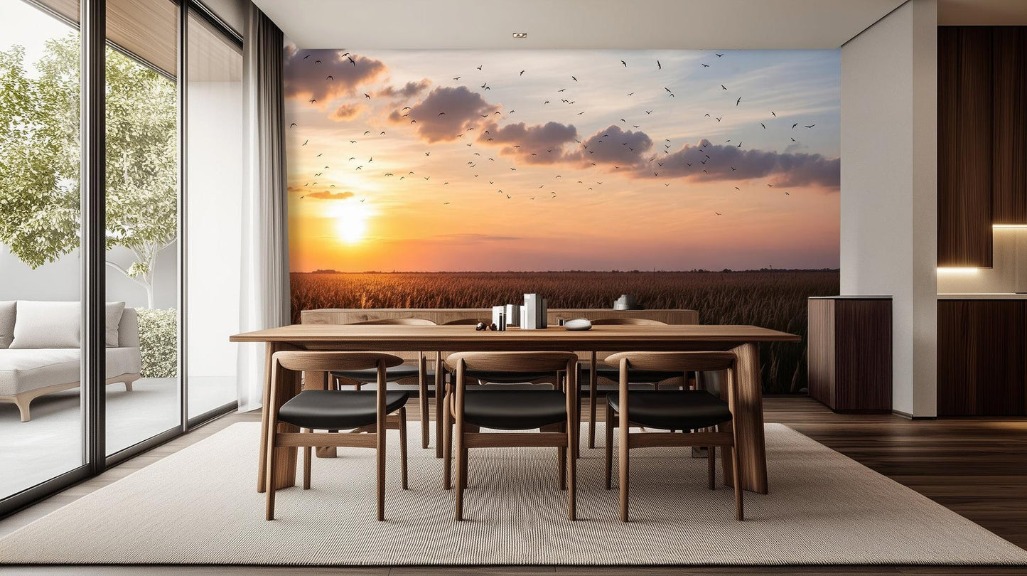Contemporary Warm wallpaper for Dining Room