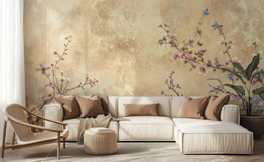 Beige Wallpaper and Cream Tones