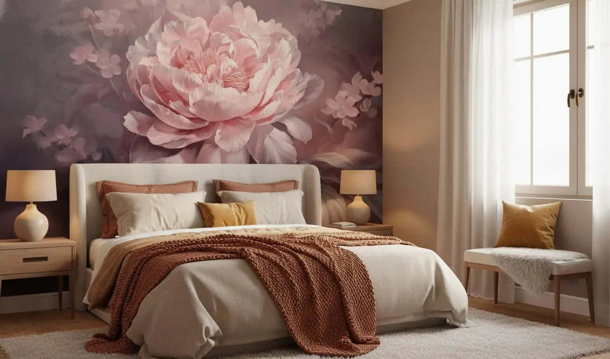 Pink Wallpaper Mural: Elegance and Warmth for Every Interior - XWALLX