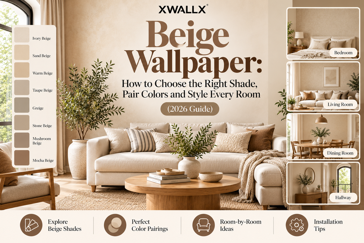 Beige Wallpaper: How to Choose the Right Shade, Pair Colors and Style Every Room (2026 Guide)