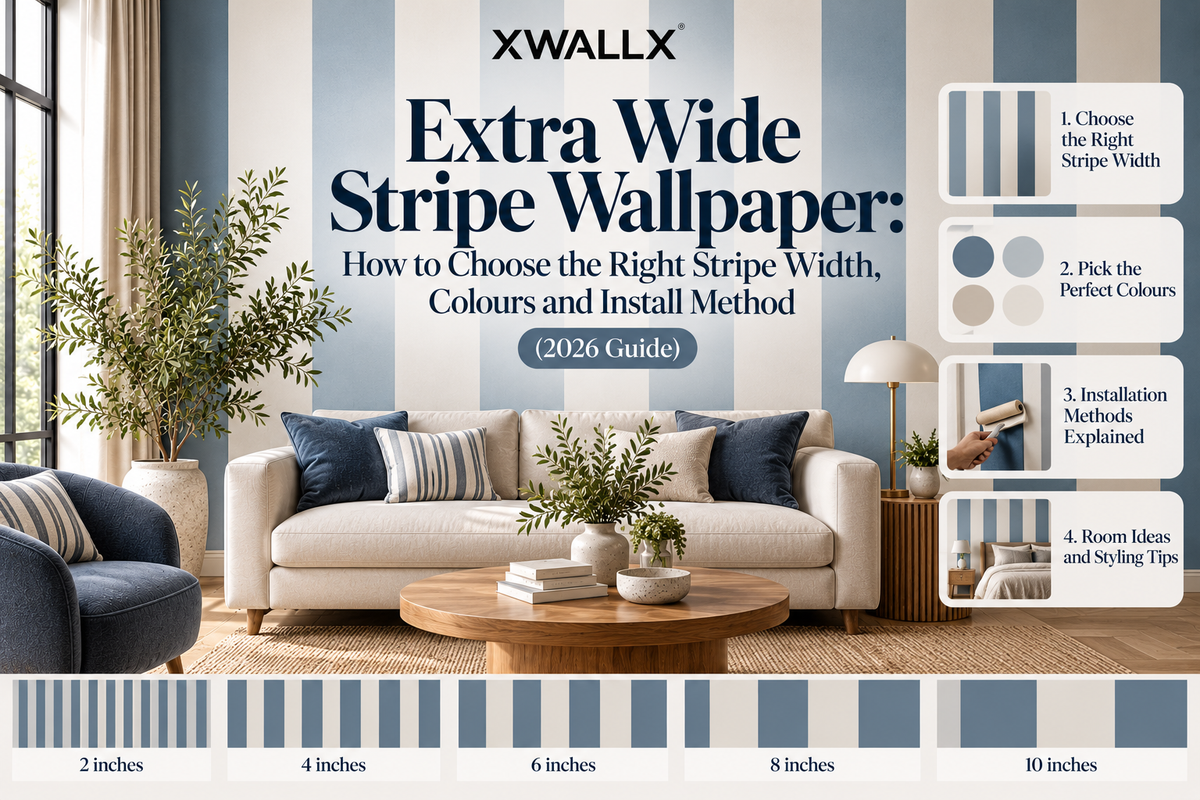 Extra Wide Stripe Wallpaper: How to Choose the Right Stripe Width, Colours and Install Method (2026 Guide)