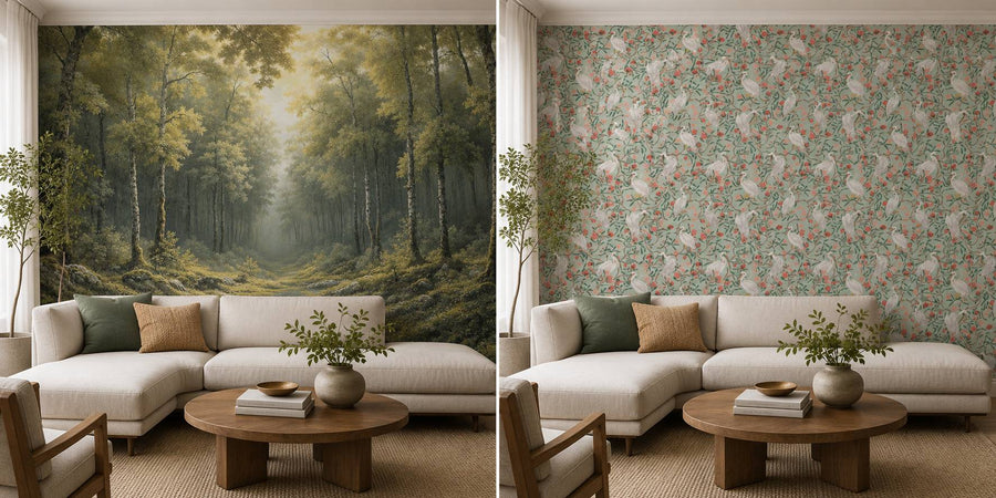 Wall Mural vs Patterned Wallpaper