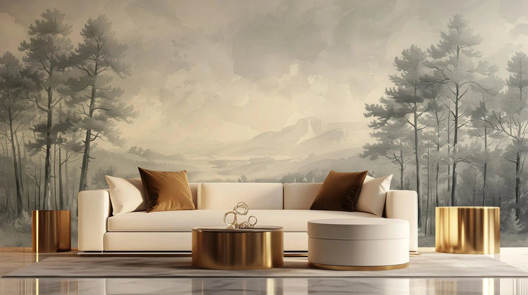 Gray Wallpaper Mural